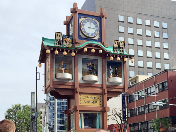 日本橋人形町のからくり時計